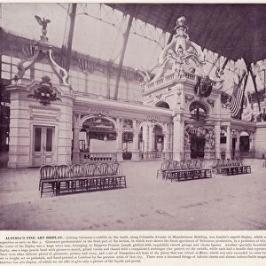 Chicago Worlds Fair, 1893: Austrias Fine Art Display (b / w photo)