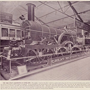 Chicago Worlds Fair, 1893: The Greatest Locomotive in England (b / w photo)
