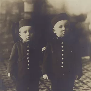 Children of King Alfonso XIII of Spain (b / w photo)