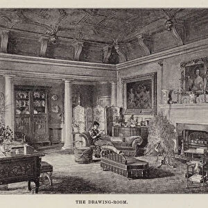 Chillingham Castle, The Drawing-Room (litho)