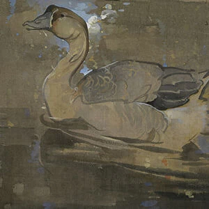 The Chinese Goose (gouache on linen)