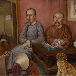 Chinese Merchants (oil on canvas)