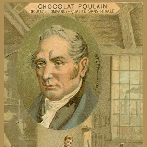 Chocolat Poulain trade card, Robert Stephenson (chromolitho)