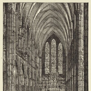 The choir, Truro Cathedral (engraving)
