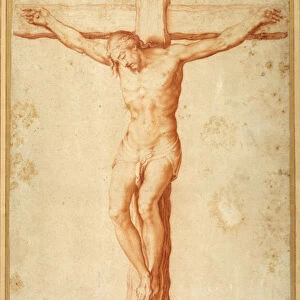 Christ Crucified on Golgotha (red chalk on paper)
