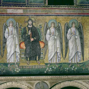 Christ enthroned with the angels (mosaic)