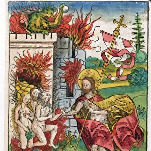 Christ in Limbo, 1491 (colour woodcut)