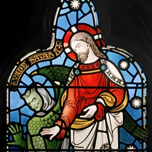 Christ tempted, 1861 (stained glass)