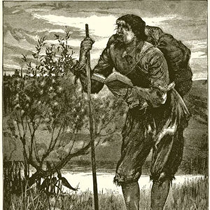 Christian as seen by Bunyan in his Dream. I saw a man clothed with rags (engraving)
