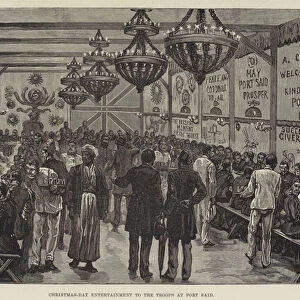 Christmas-Day Entertainment to the Troops at Port Said (engraving)
