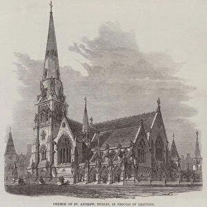 Church of St Andrew, Dublin, in Process of Erection (engraving)