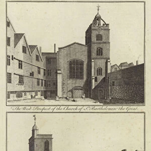 Church of St Bartholomew the Great and Church of St Bartholomew the Less, London (engraving)