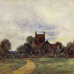 The Church at Wargrave (colour litho)
