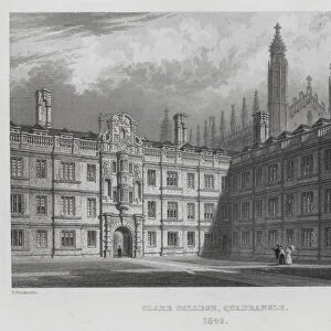 Clare College, Quadrangle, 1842 (engraving)