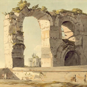 The Claudian Aqueduct, Rome, 1785 (w / c, pen, ink and graphite on paper)