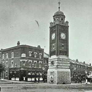 Clock Tower, The Broadway, Crouch End, 1890 (b / w photo)