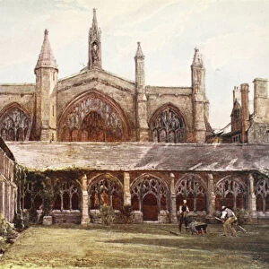 The Cloisters, New College, 1903 (colour litho)