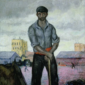 Coal Miner at the Port, 1930 (oil on canvas)