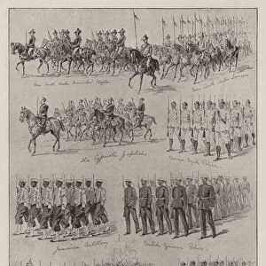 Colonial Troops in the Queens Diamond Jubilee Procession (litho)