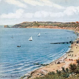 Colwell Bay, I O W (colour litho)