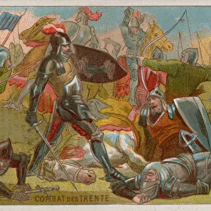 Combat des Trente or Combat of the Thirty (chromolitho)