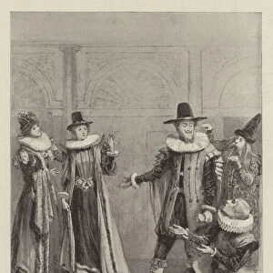 The "Comedy of Errors"by the Elizabethan Stage Society at Grays Inn (litho)