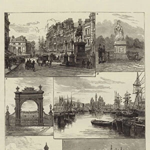 Commencement of the Hull, Barnsley, and West Riding Railway and Dock (engraving)