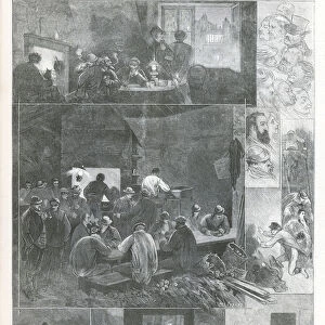 The Communist refugees Co-operative Kitchen in Newman Passage (engraving)