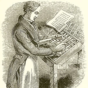 Compositor at Work (engraving)