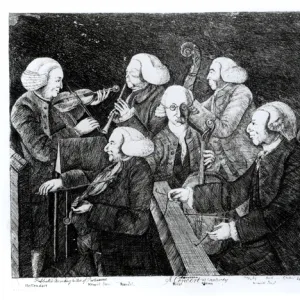 A Concert at Cambridge, 1770 (engraving)