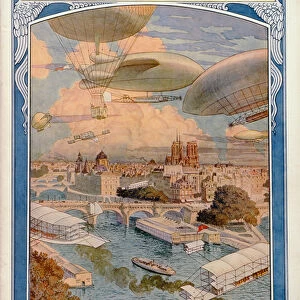 The Conquest of the Air, 1909 (colour litho)