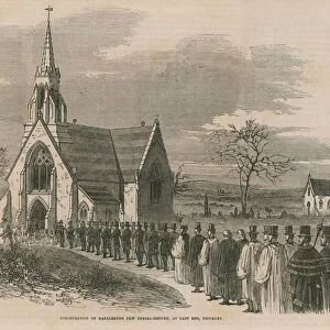 Consecration of Marylebone new burial ground (engraving)