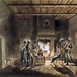 The Conspirators of the Cadoudal Affair, c. 1804 (w / c on paper)