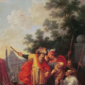 The Construction of the Tower of Babel, or Nimrod talking with Architects (oil on canvas)