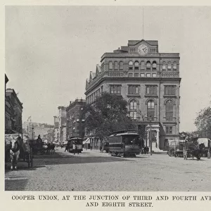 Cooper Union, at the Junction of Third and Fourth Avenues and Eighth Street (b / w photo)