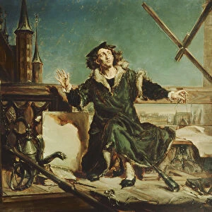 Copernicus in the tower at Frombork (oil on canvas)