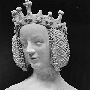 Copy of a statue of Isabella of Bavaria (1371-1435) detail of her head
