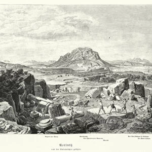 Corinth, Ancient Greece (engraving)