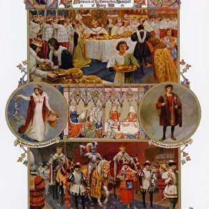 Coronation Pageantry of the Past (colour litho)