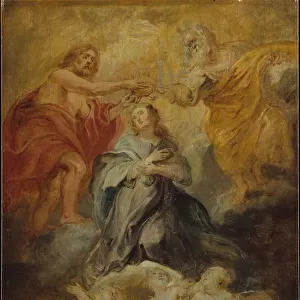 The Coronation of the Virgin, c. 1632-33 (oil on wood)