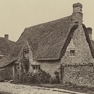 A Cottage at Finstock, Oxon (b / w photo)