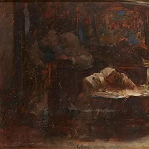 In Council ( oil on board)