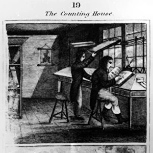 The Counting House, 1827 (engraving)