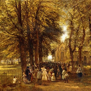 A Country Wedding, (oil on canvas)