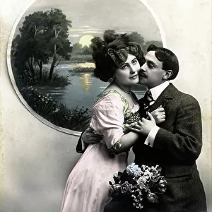 Couple of lovers around 1900 (photo)