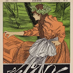 Cover illustration for Jugend magazine, 1896 (colour litho)