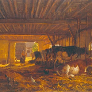 The Cow shed, 19th century