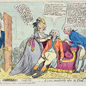 The Coward Comforted, published by James Aitken, 1789 (coloured engraving)