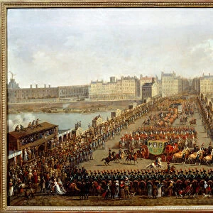 Crossed the new bridge by the Imperial cortege for the ceremony of the sacred of Napoleon