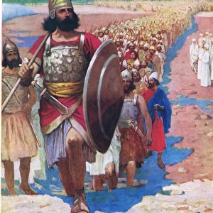 Crossing the Jordan, from The Bible Picture Book published by Thomas Nelson, c